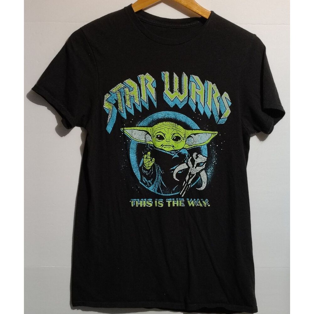 Star Wars "This is the way" Mandalorian Grogu Baby Men's black NO TAG T-shirt